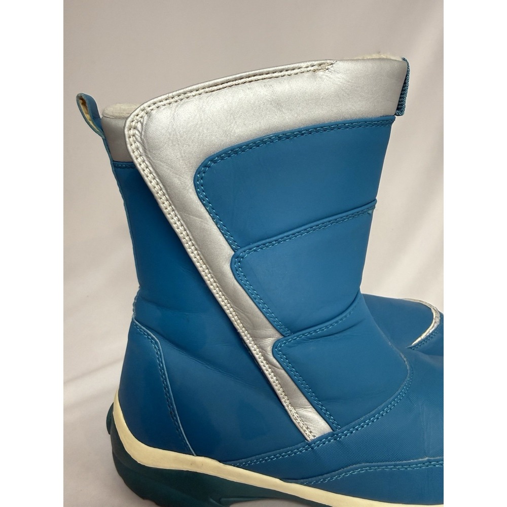 Lands' End Girls / Boys Snow Flurry Boots Youth Size 7 M Blue - Picture 4 of 12